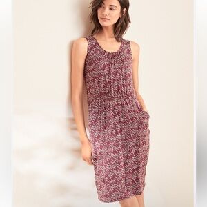 Garnet Hill Sleeveless Pocket Detail Floral Dress Size Small